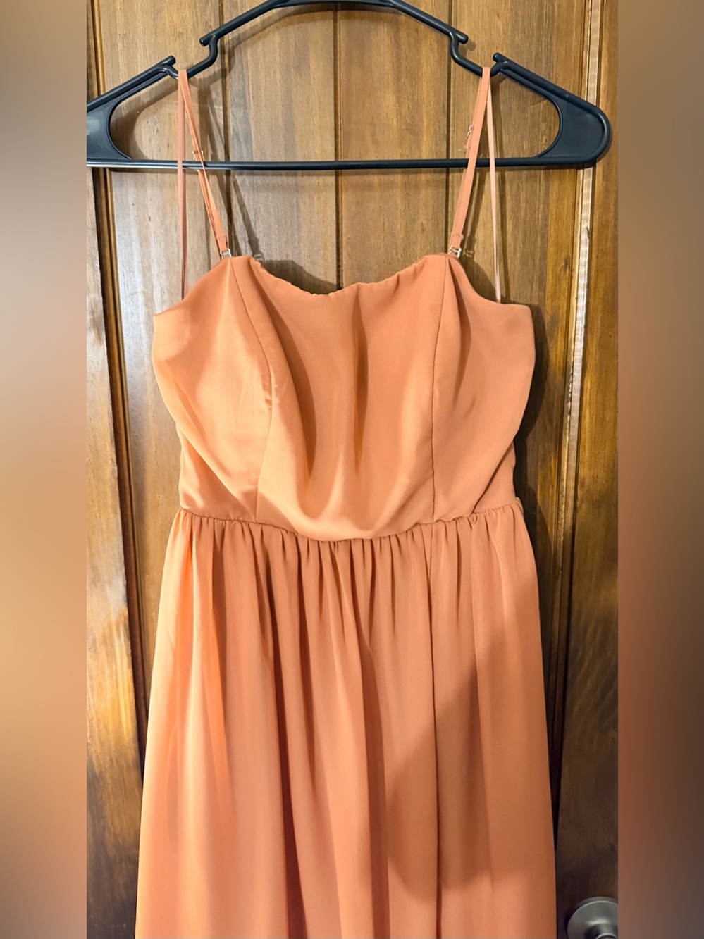 Spaghetti Strap Maxi Dress in Rust Orange - Picture 3 of 7